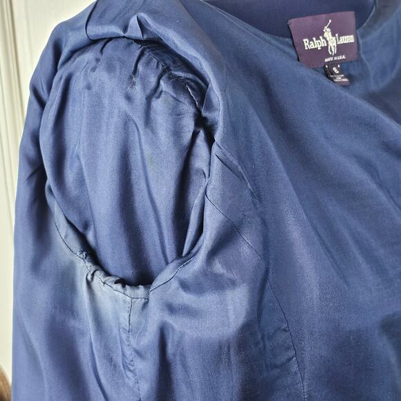 Jacket RARE Vintage Ralph Lauren 80s double breasted  navy blazer as is size 8 - Picture 11 of 16